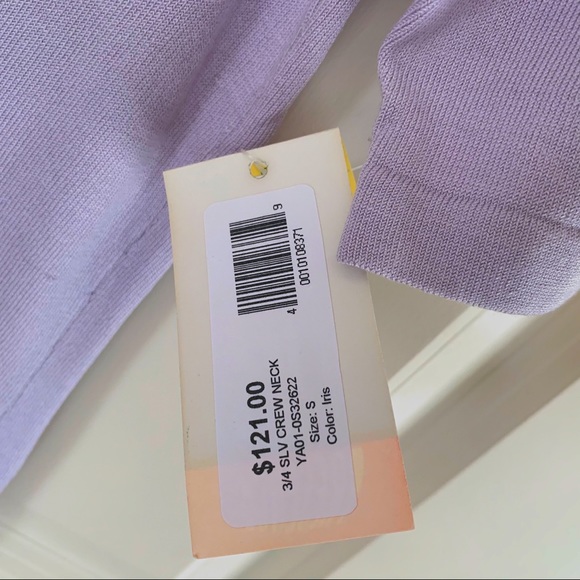 Yansi Fugel Crew Neck Sweater Top, Purple Iris, S - Picture 4 of 4